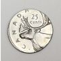 1952-2002 Canada 25 cent coin struck on 10 cent planchet 
