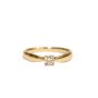 Tiffany & Co. VS1 Diamond 18k Gold Ring AU750 Size 4