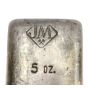 JM Johnson Matthey 5 oz poured silver bar 999+ 