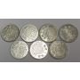7x Saudi Arabia Riyal silver coins 1935 47 1950  