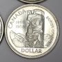 6x Canada silver dollars 1st Queen Elizabeth young head 