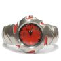 Oakley Blade Brushed Stainless Steel Red Dial Watch