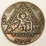 1790 Prince of Wales Wisdom Beauty and Strength Freemasons Half Penny token