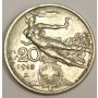 1913 R Italy 20 Centesimi KM44 AU50