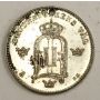 1887 Norway 10 Ore silver coin AU55 
