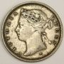 1882H Straits Settlements 20 Cents silver coin VF20