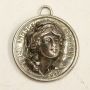 1912 Barber Dime Pop-Up Repousse silver coin pendant 