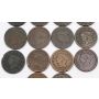 1818 to 1854 USA Large Cents 14-coins 