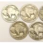 1925 Buffalo Nickels 3x1925 3x1925d 3x1925s  9-coins 