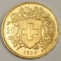 1900 B Switzerland 20 Franc Gold coin MS63