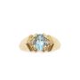 10 Karat Yellow Gold Ladies 1.00 Carat Blue Topaz Ring