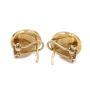 BVLGARI 18 Karat Yellow Gold Onyx Stud Earrings Omega Back 