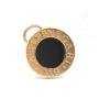 BVLGARI 18 Karat Yellow Gold Onyx Stud Earrings Omega Back 