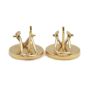 BVLGARI 18 Karat Yellow Gold Onyx Stud Earrings Omega Back 