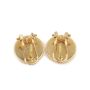 BVLGARI 18 Karat Yellow Gold Onyx Stud Earrings Omega Back 