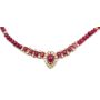14 Karat Yellow Gold Rubie and Diamond Necklace