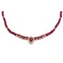 14 Karat Yellow Gold Rubie and Diamond Necklace