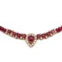 14 Karat Yellow Gold Rubie and Diamond Necklace