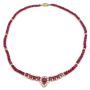 14 Karat Yellow Gold Rubie and Diamond Necklace