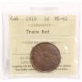 1918 Canada Large Cent ICCS MS62 Trace Red 