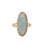 18K Yellow Gold Ladies Ring with Green Nephrite Jade – Size 8.5