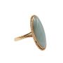 18K Yellow Gold Ladies Ring with Green Nephrite Jade – Size 8.5