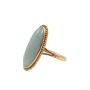 18K Yellow Gold Ladies Ring with Green Nephrite Jade – Size 8.5