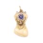 BPOE Elks tooth 14K gold enamelled ELK 1-inch pendant Ruby eyes 