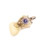 BPOE Elks tooth 14K gold enamelled ELK 1-inch pendant Ruby eyes 