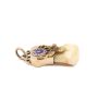 BPOE Elks tooth 14K gold enamelled ELK 1-inch pendant Ruby eyes 