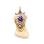 BPOE Elks tooth 14K gold enamelled ELK 1-inch pendant Ruby eyes 