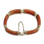 14K yg Bracelet lively orange/brown Jade