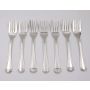 Birks Sterling Salad Forks GEORGIAN PLAIN  6 1/4 inches  7-pieces  264 grams