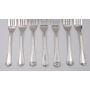 Birks Sterling Salad Forks GEORGIAN PLAIN  6 1/4 inches  7-pieces  264 grams