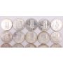 Canada British Columbia Silver Dollars 1858-1958 Totem Pole 20-coins CH UNC