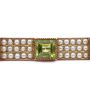 Peridot & Seed Pearls 14k yg Bar Pin circa-1920 Birmingham 