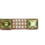 Peridot & Seed Pearls 14k yg Bar Pin circa-1920 Birmingham 