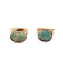14K Gold cufflinks with 2x .5 inch Egypt Scarabs DNNCY 1960 14K CANADA 