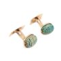 14K Gold cufflinks with 2x .5 inch Egypt Scarabs DNNCY 1960 14K CANADA 