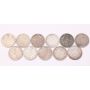 1902 02H 03 03H 04 05 06 07 08 09 & 1910 Canada 10 cents 11-coins G & VG