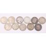 1902 02H 03 03H 04 05 06 07 08 09 & 1910 Canada 10 cents 11-coins G & VG