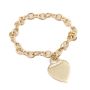 Tiffany & Co 18K Yellow Gold Heart Tag Charm Bracelet