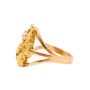 Placer Gold Nugget 0.25ct Diamond 14K yellow gold ring