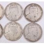 1910 Canada 50 cents King Edward VII  10-nice coins  G to VG
