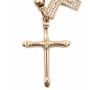 10 Karat Yellow Gold Rosary 29 inches Virgin Mary, Cross and Crucifix 
