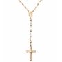 10 Karat Yellow Gold Rosary 29 inches Virgin Mary, Cross and Crucifix 