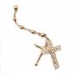 10 Karat Yellow Gold Rosary 29 inches Virgin Mary, Cross and Crucifix 