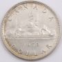 1950 Short Water Lines Canada silver dollar Choice AU/UNC