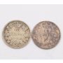 1900 and 1901 Canada 10 cents 2-coins G