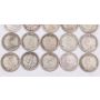 1911 to 1936 Canada 10 cents  Complete date set  20-coins  G to VG